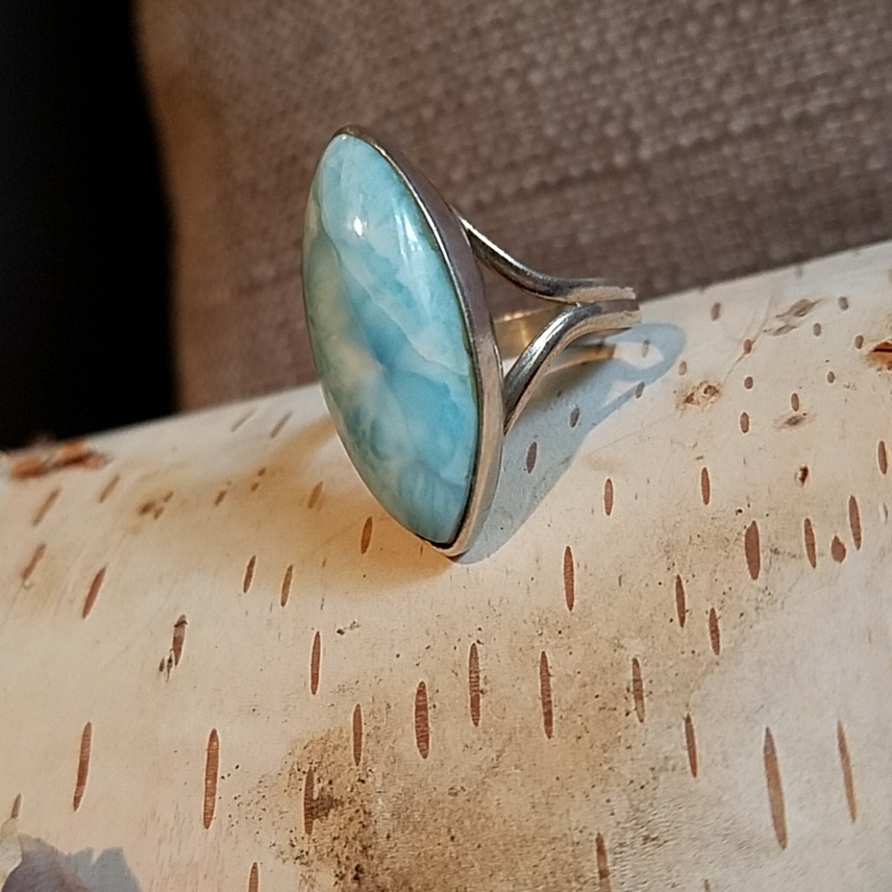 Larimar Ring Size 9 - image 3